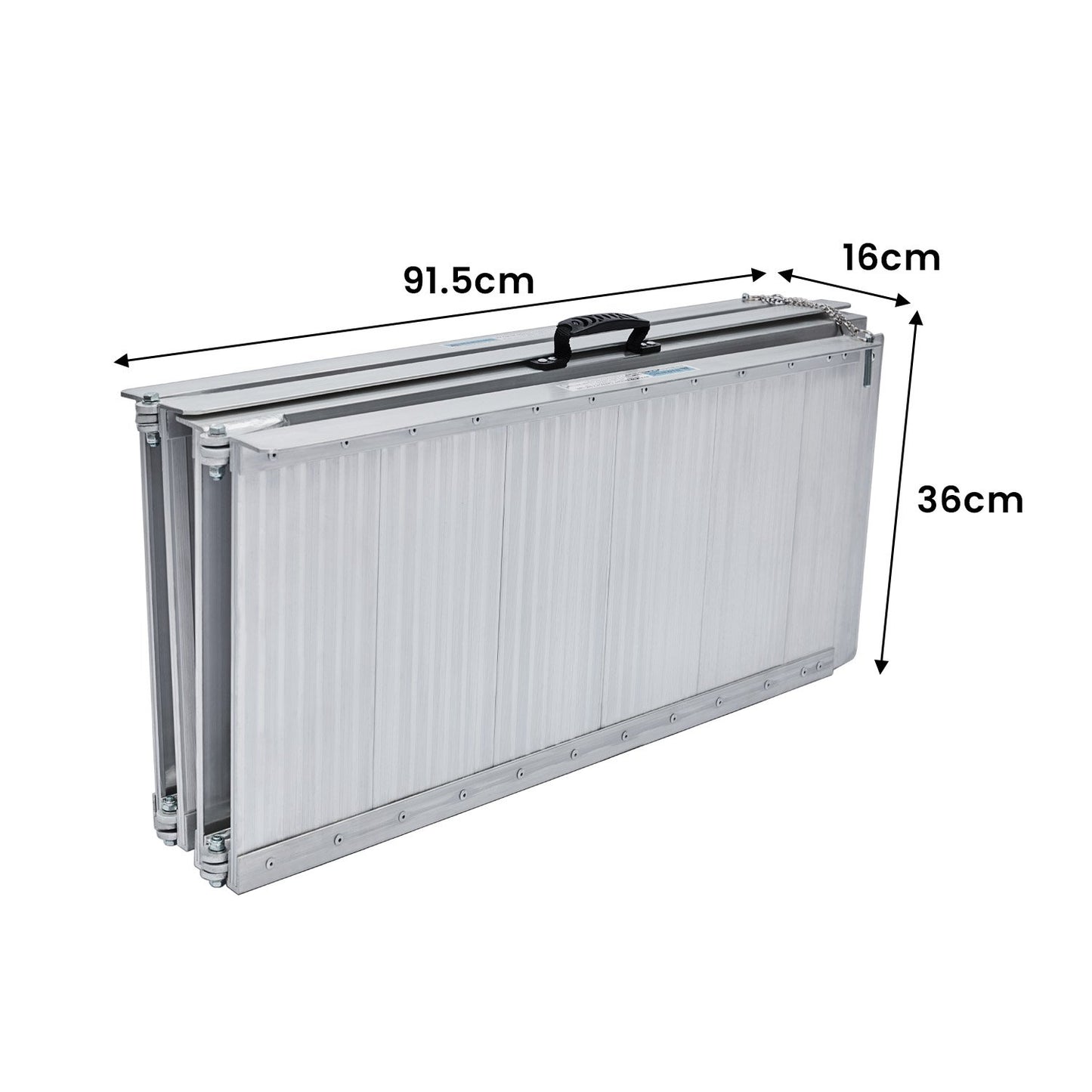 Kartrite Aluminium Portable Non-slip Wheelchair Ramp 6ft - Silver