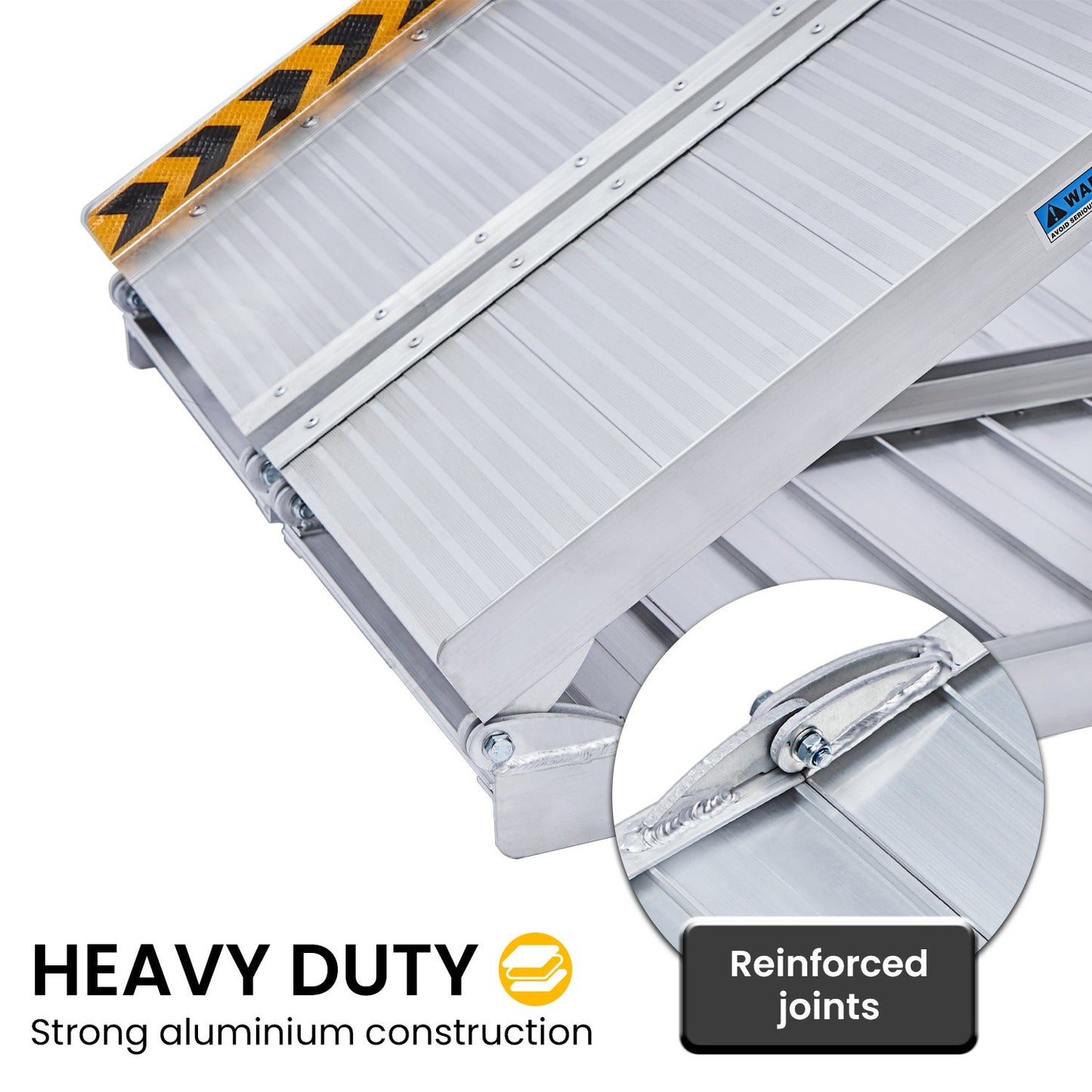 Kartrite Aluminium Portable Non-slip Wheelchair Ramp 6ft - Silver